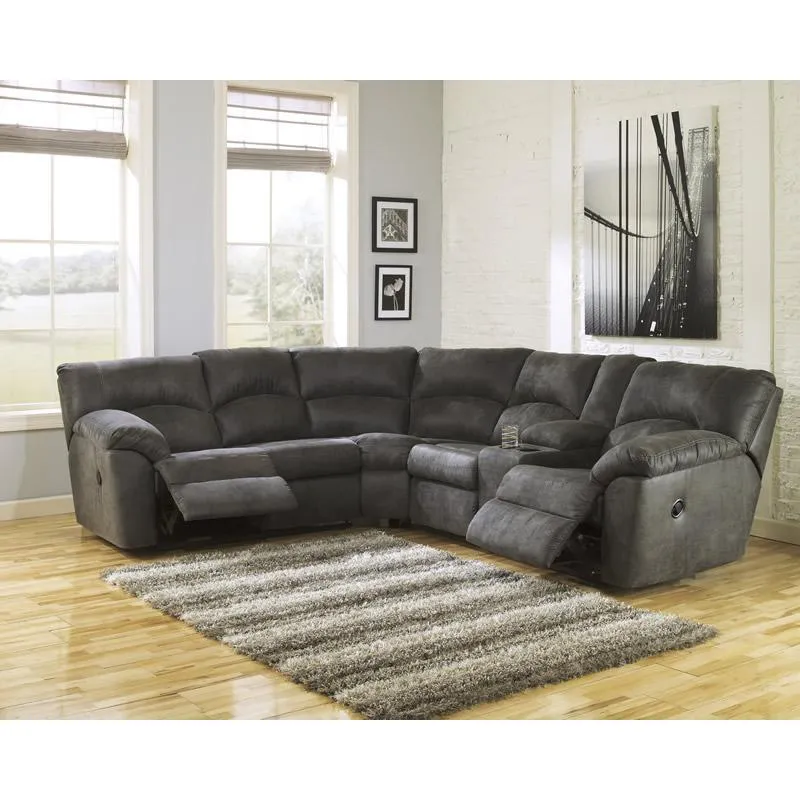 Signature Design by Ashley Tambo 2780149 RAF Reclining Loveseat with Console