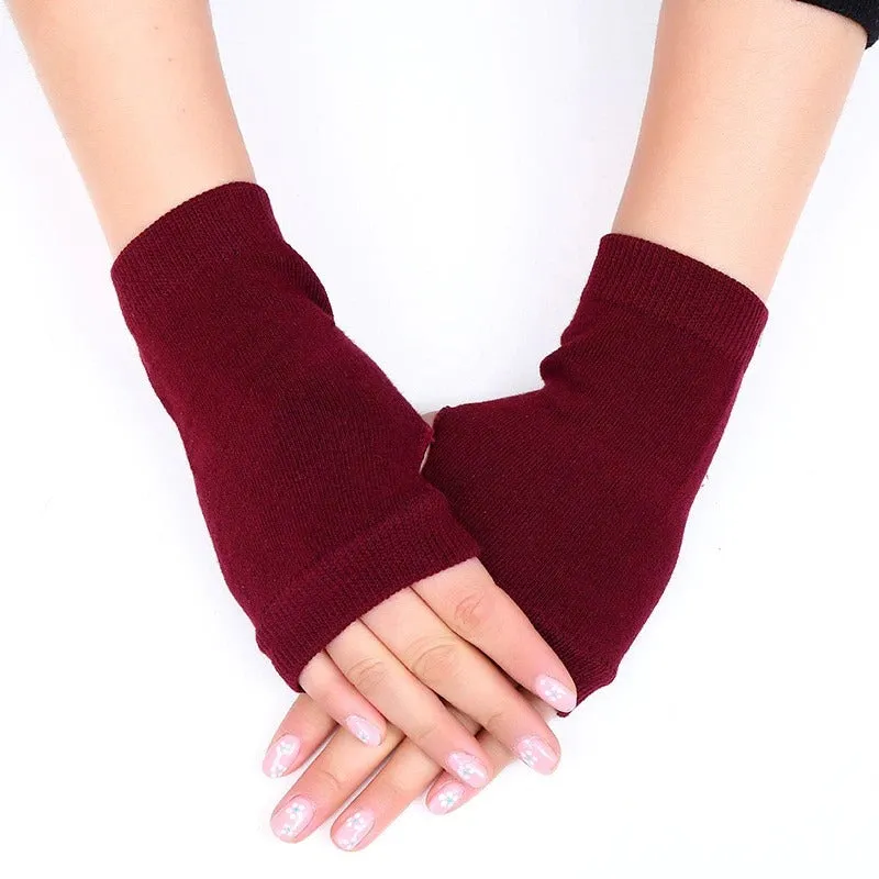 Soft and Warm Knitted Fingerless Winter Gloves