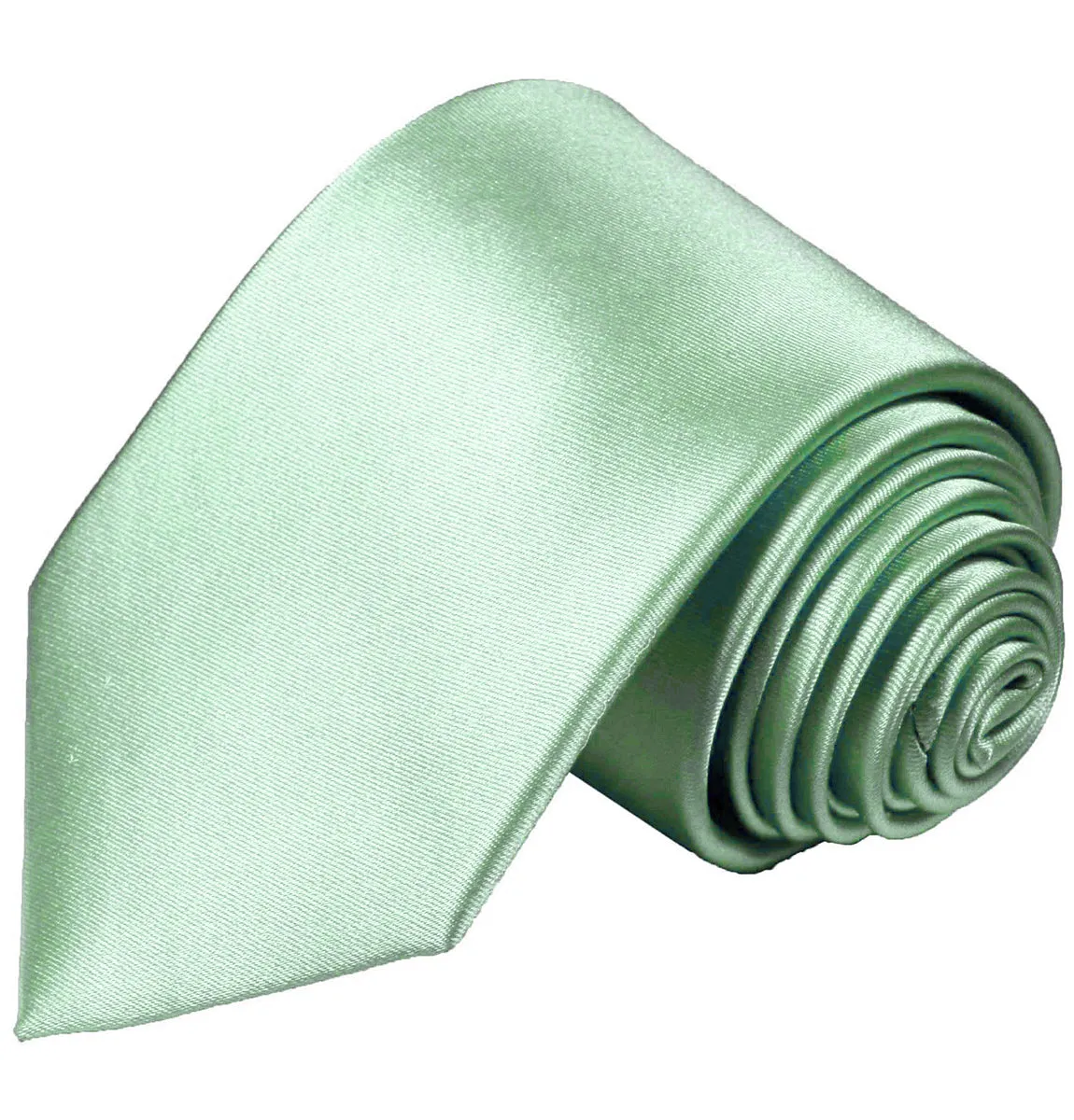 Solid Mint Silk Necktie Set By Paul Malone