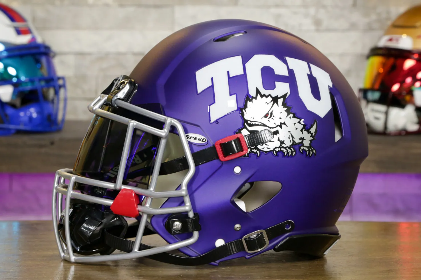 TCU Horned Frogs Riddell Speed Authentic Helmet - GG Edition