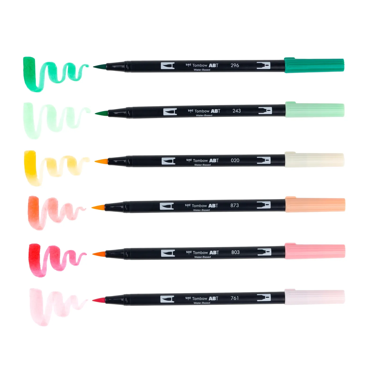 TOMBOW DUAL BRUSH PEN ART MARKERS - JUST PEACHY (Set of 6)