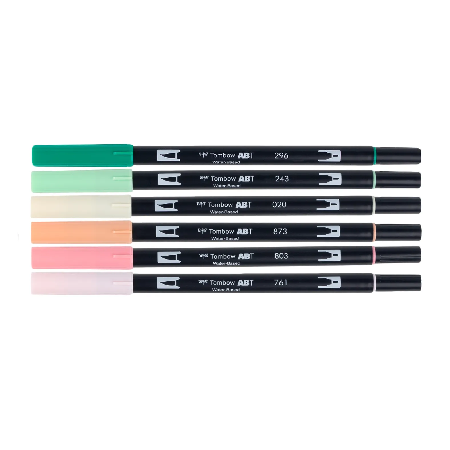 TOMBOW DUAL BRUSH PEN ART MARKERS - JUST PEACHY (Set of 6)