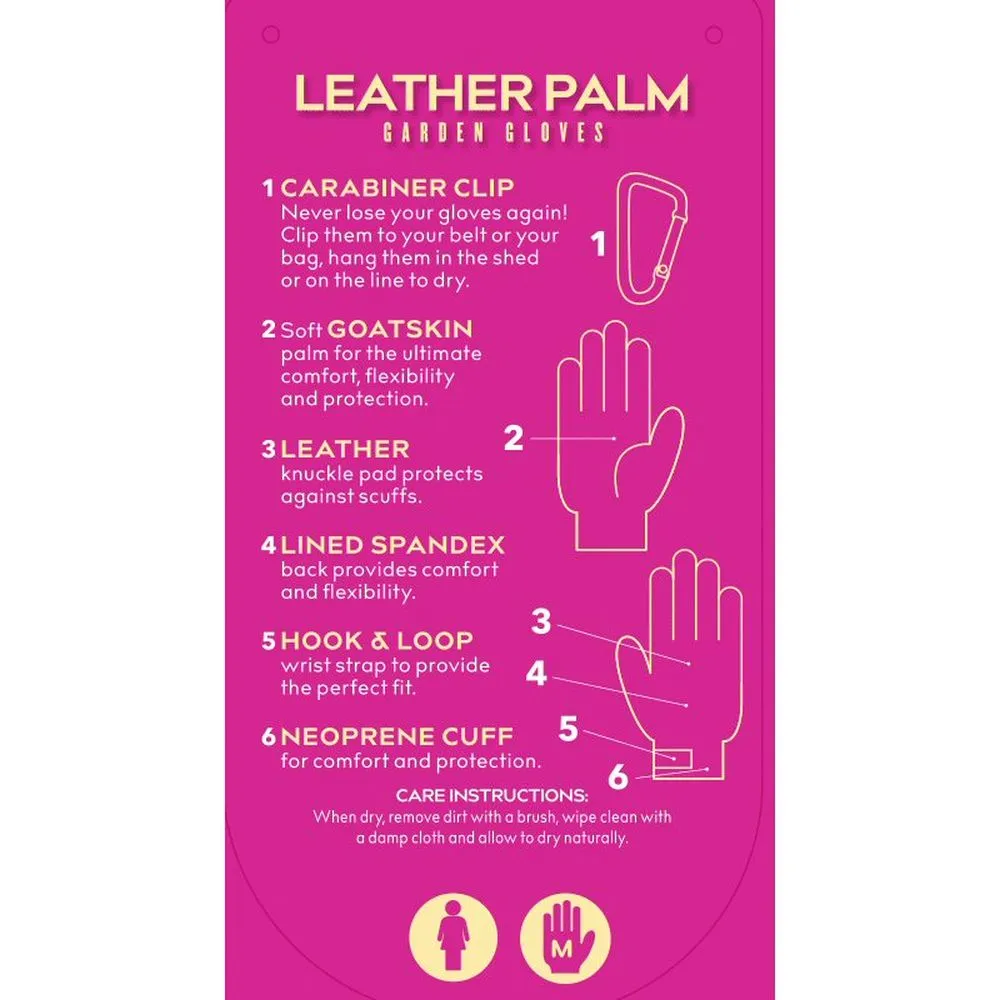 Treadstone ClipGlove Purple Leather Palm Gloves - Medium