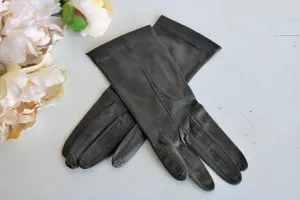 Vintage Black Leather Gloves