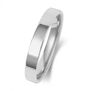 Wedding Band Platinum Flat Court 3mm-1.15 Wedding  Ring WP123L