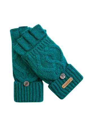 Weird Fish One Size Peacock Blue Tally Eco Fingerless Gloves